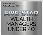 Five Star Wealth Manager Under 40 designation badge for Brandon Fink