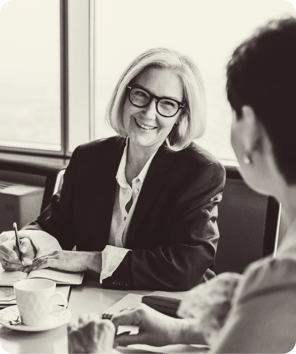 Financial advisor meeting with client